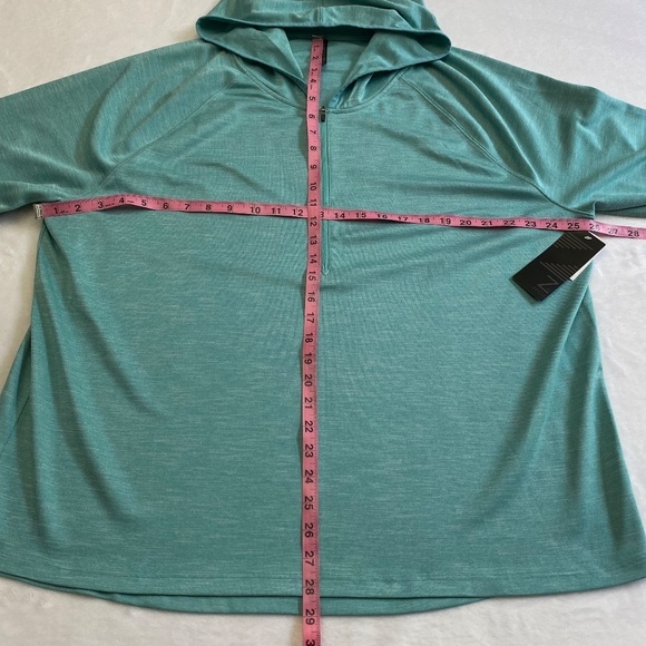 Z by Zella Men's Perform Lite Half-Zip Hoodie, Teal Meadow, XXL NWT - Picture 8 of 14